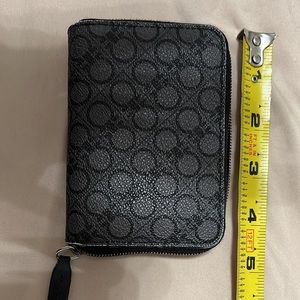 Black/blue Ferragamo zippered wallet